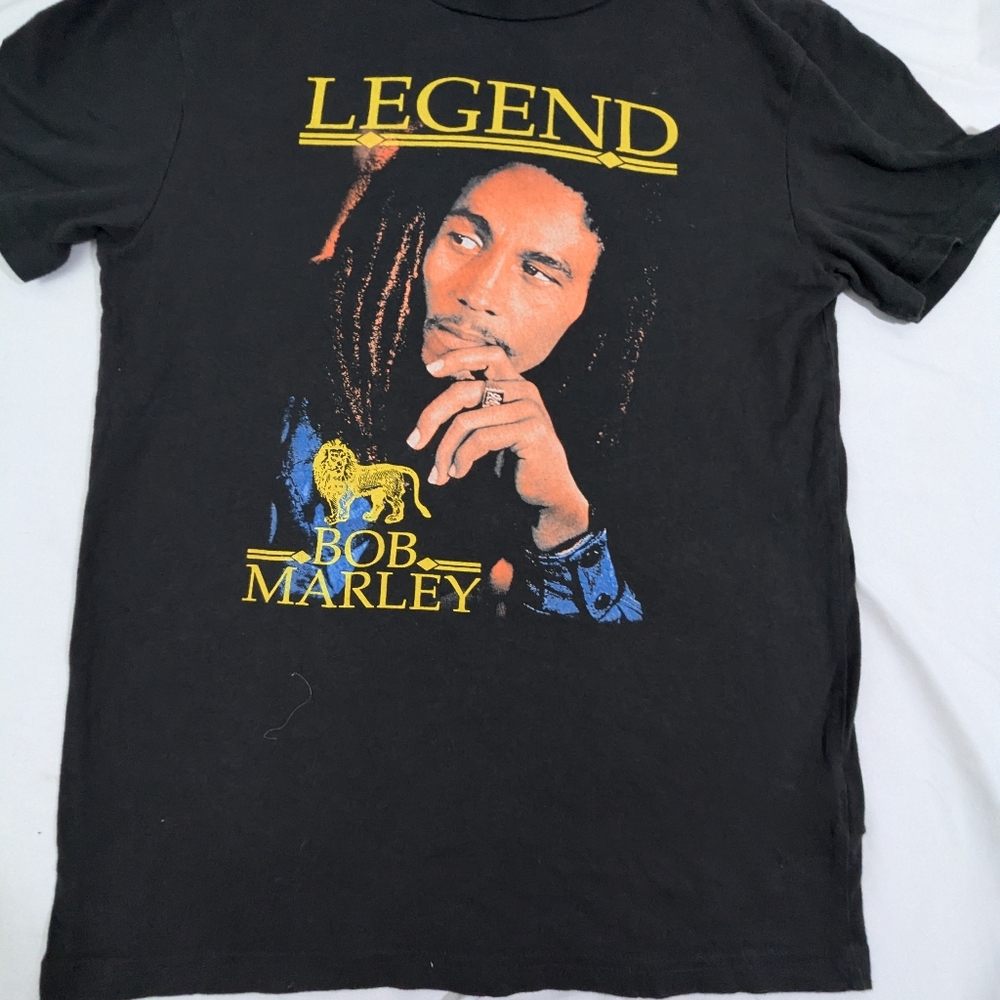 Bob Marley Reggae Legend Black T-Shirt Size Small